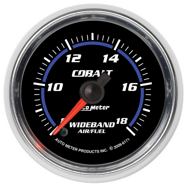 2-1/16" WIDEBAND AIR/FUEL RATIO, ANALOG, 8:1-18:1 AFR, COBALT